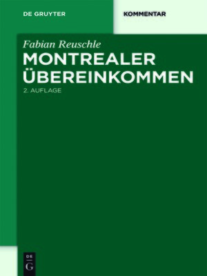 cover image of Montrealer Übereinkommen
